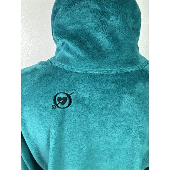Obermeyer Women's L 1/4 Zip Pullover Jacket Lightweight Fleece Teal EUC - Picture 8 of 13